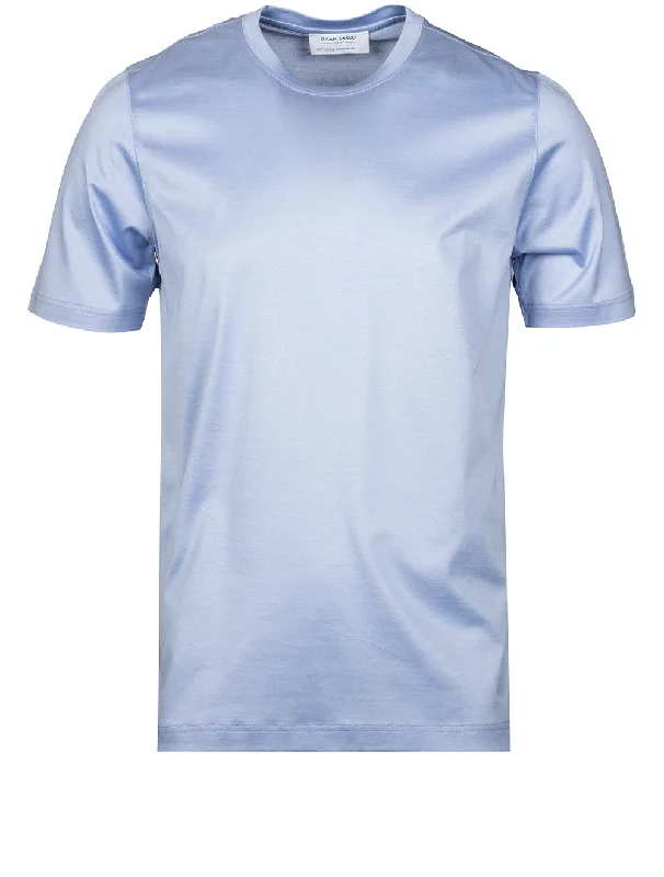 Men's button - front t - shirts with a unique artistic printT-shirt Blue