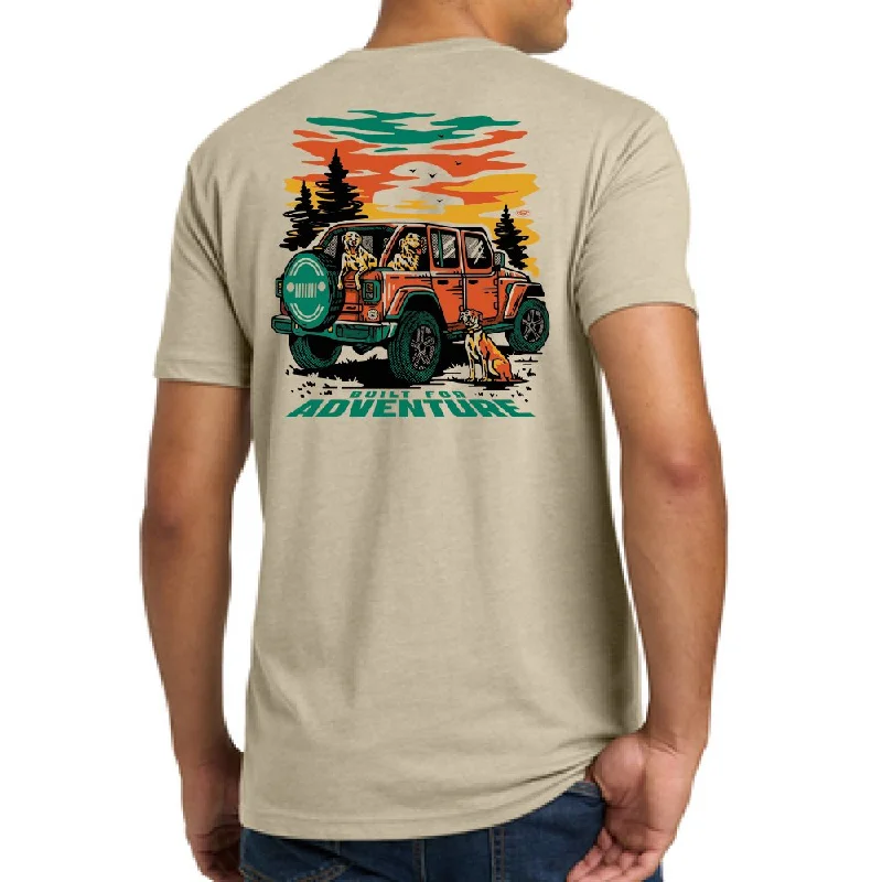 Men's tie - dye t - shirts with a bohemian styleMens Jeep® Dogs Built For Adventure T-Shirt