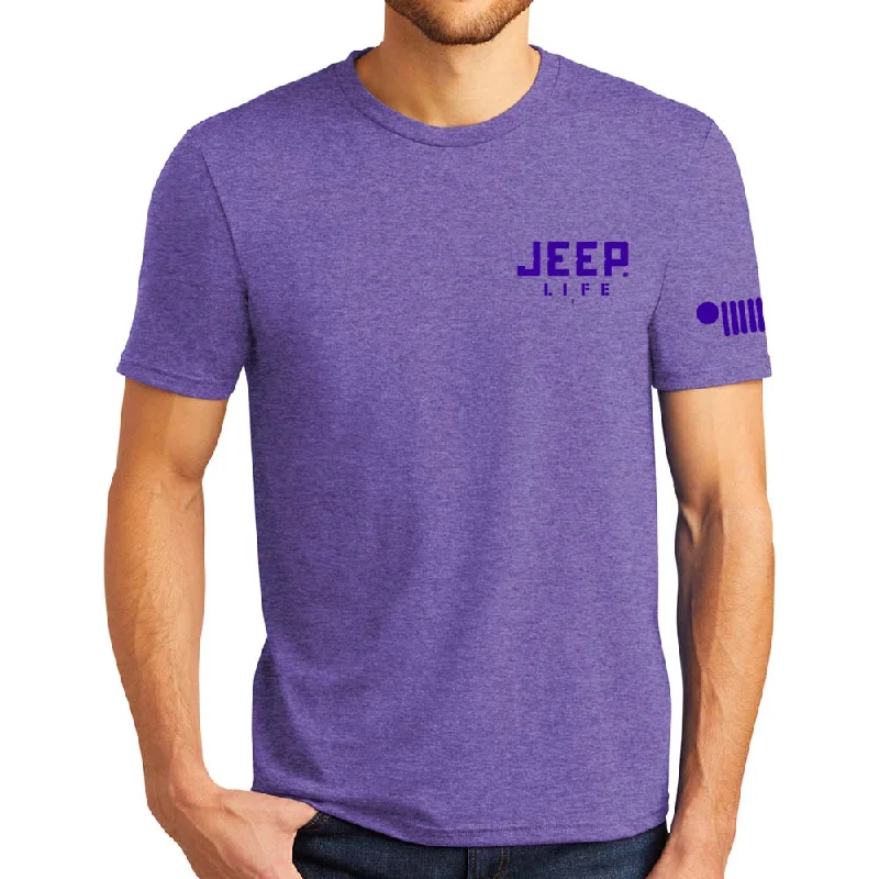 Men's plus - size pocket t - shirts with a classic lookMens Jeep® Life Purple Tone Triblend T-Shirt