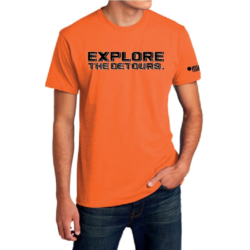 Men's antimicrobial t - shirts for odor - free freshness during travelMens Jeep® Explore the Detours T-Shirt - Orange