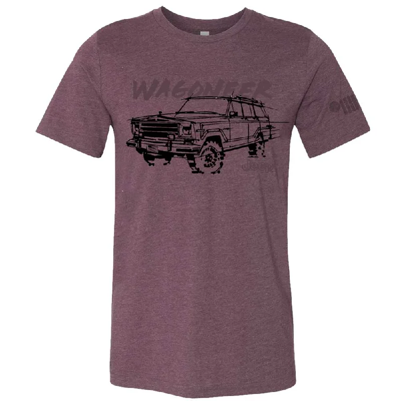 Men's slim - fit graphic t - shirts with vintage rock band printsMens Jeep® Wagoneer - LDD Series - Triblend Burgundy T-Shirt