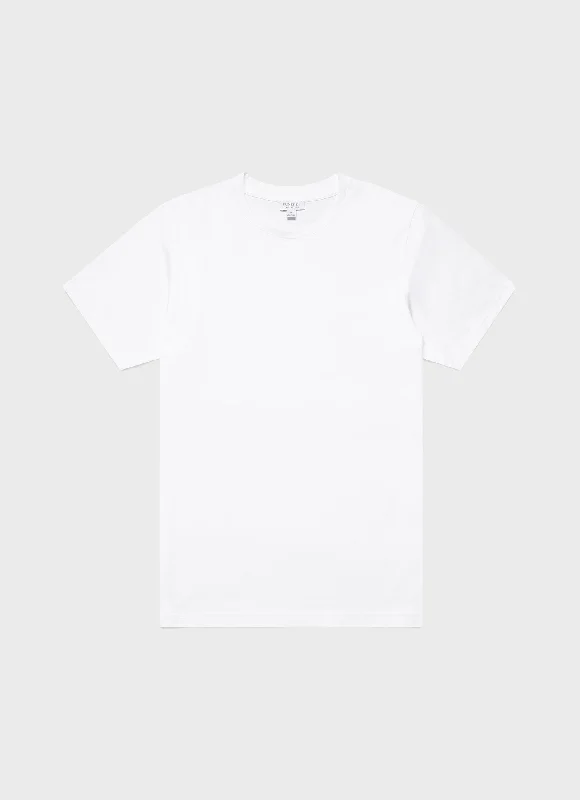 Men's ribbed t - shirts with a textured finish for added styleMen's Riviera T-shirt in White