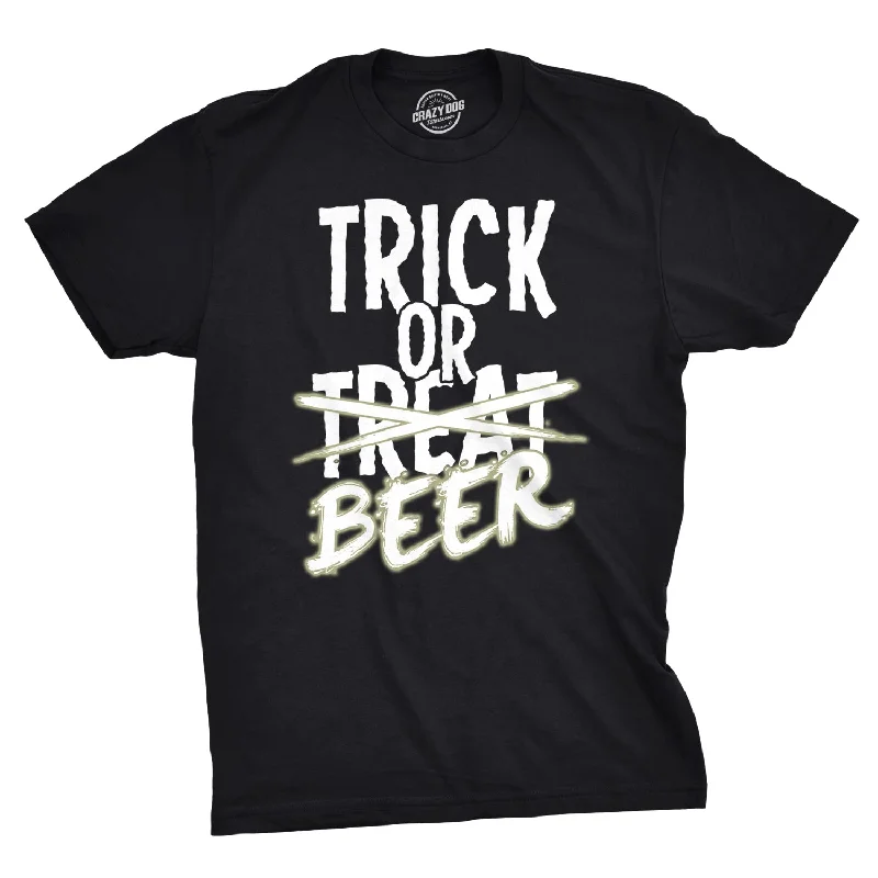 Men's distressed denim - look t - shirts with a rugged appealTrick Or Beer Glow Men's T Shirt