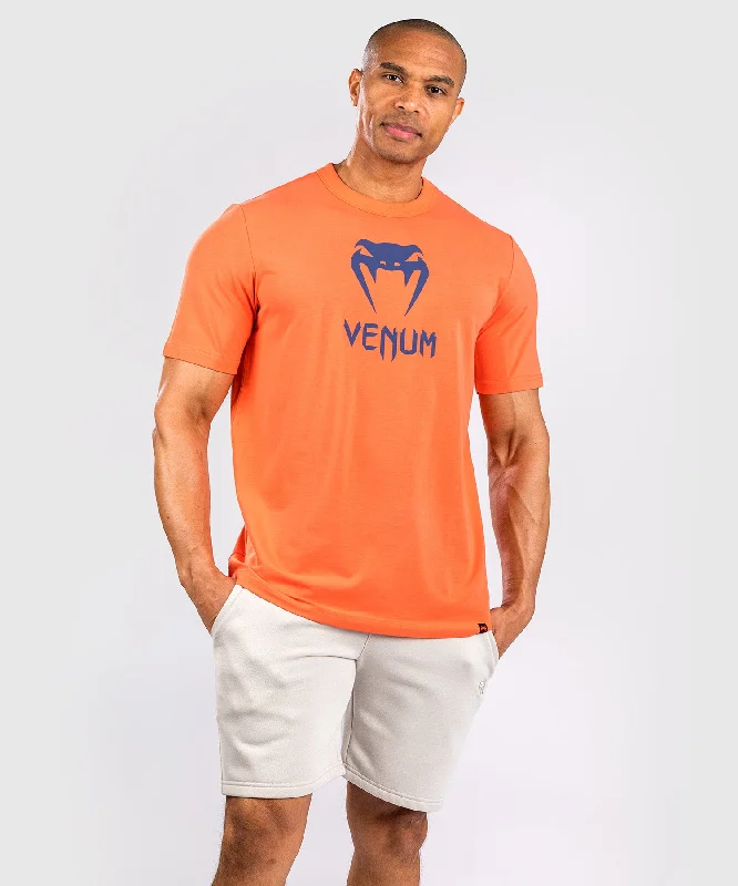 Men's mock - neck t - shirts with a modern and sleek styleVenum Classic T-Shirt - Orange/Navy Blue