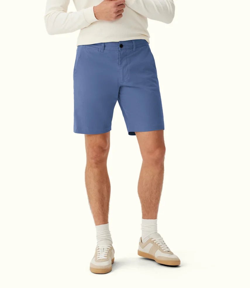 Men's zip - pocket canvas shorts for added functionality during travelR.M.Williams - Berwick Chino Short - French Navy