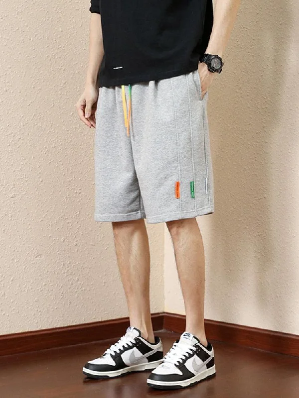 Men's wide - leg linen blend shorts for a relaxed beachside vibeColored Laces Striped Sweatshort