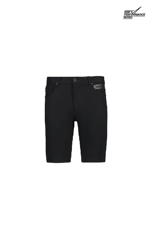 Men's pleated front twill shorts for a classic and sophisticated appearanceIlabb Mens LWB Jean Short Black