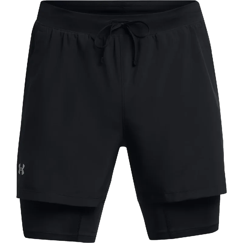 Men's breathable cotton athletic shorts for intense workoutsMen's Launch 5" 2-in-1 Shorts