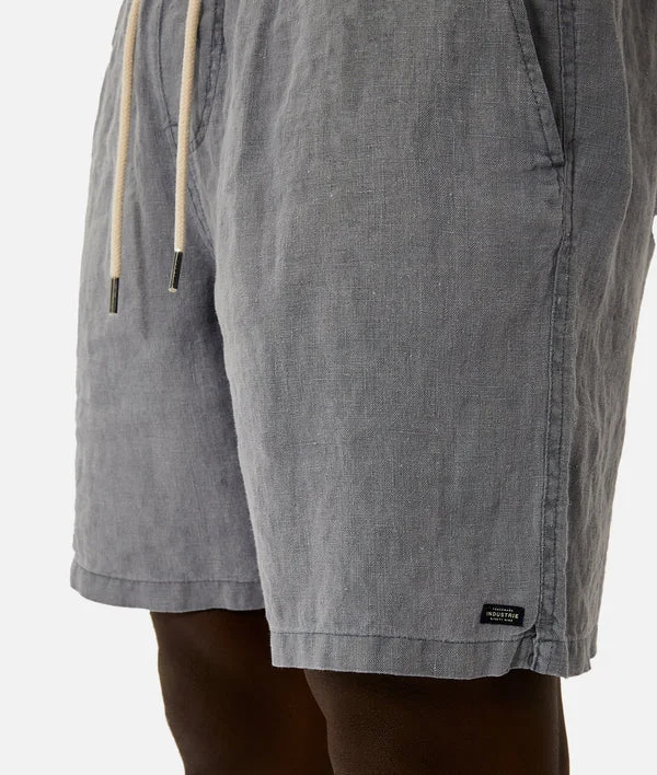 Men's high - waisted swim shorts with UPF protection for beach vacationsIndustrie - The Marina Linen Short - OD Mid Indigo