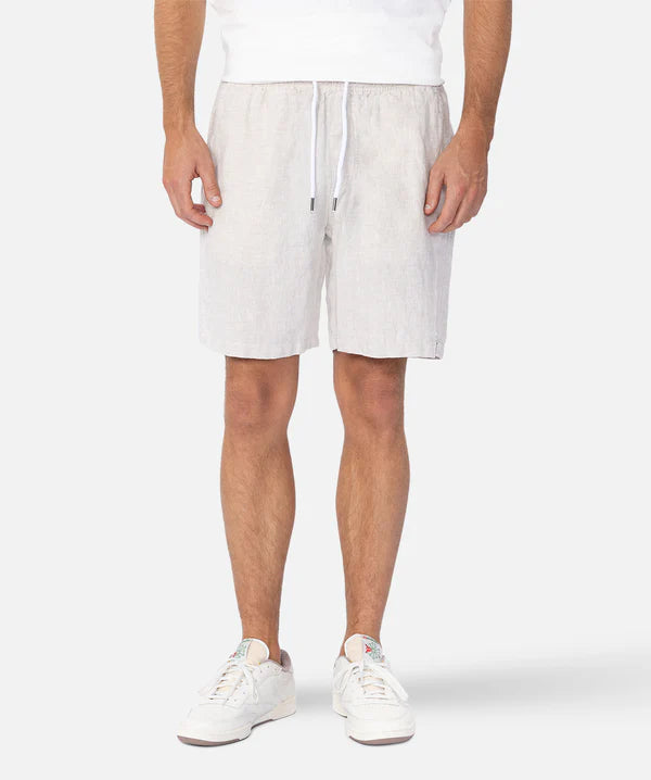 Men's distressed cotton shorts for a bohemian - inspired styleIndustrie - The Marina Linen Short - Sand