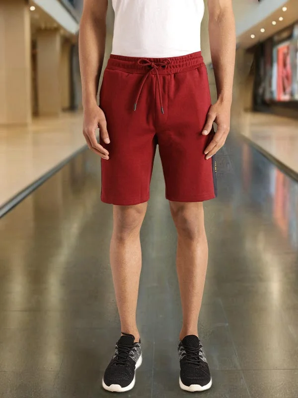 Men's wide - leg linen blend shorts for a relaxed beachside vibeMen Solid Cotton Blend Shorts