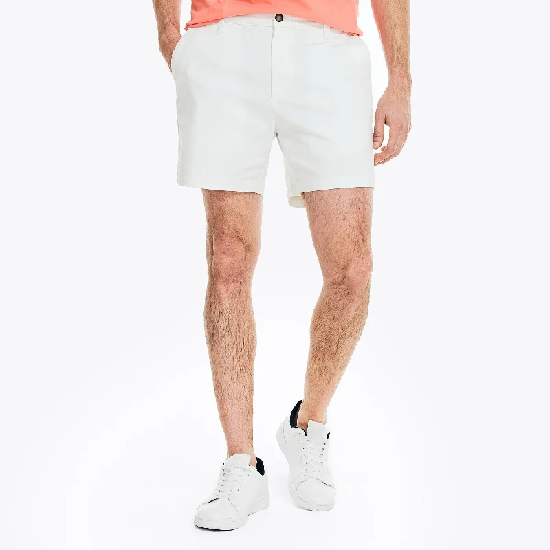 Men's distressed cotton shorts for a bohemian - inspired styleNautica Mens 6" Stretch Short