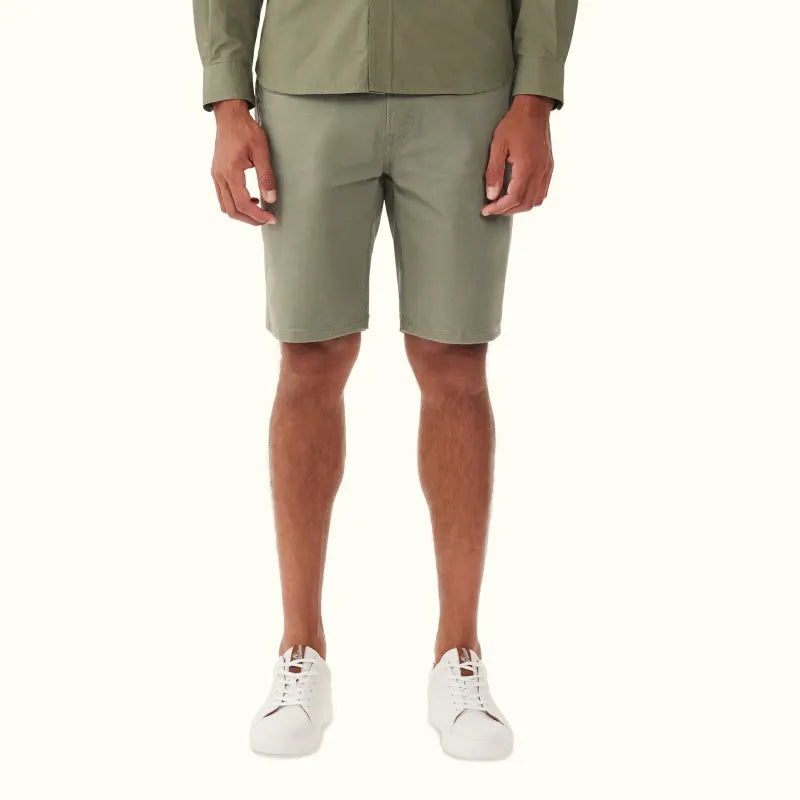 Men's flat - front chino shorts for semi - formal summer eventsNicholson Short - Olive