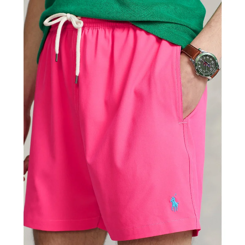 Men's side - stripe track shorts for a sporty running lookPolo Ralph Lauren - Traveller Classic Swim Trunk - Blaze Fuchsia