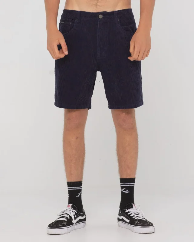 Men's floral print silk blend shorts for a unique night - out lookRifts 5 Pocket Short - Navy Blue