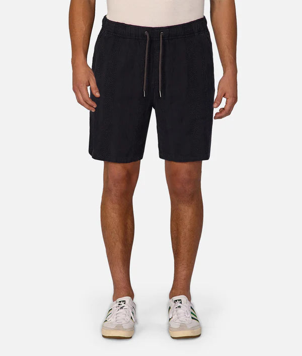 Men's adjustable - length convertible shorts for versatile useIndustrie - The Washed Salamanca Short - Dark Navy