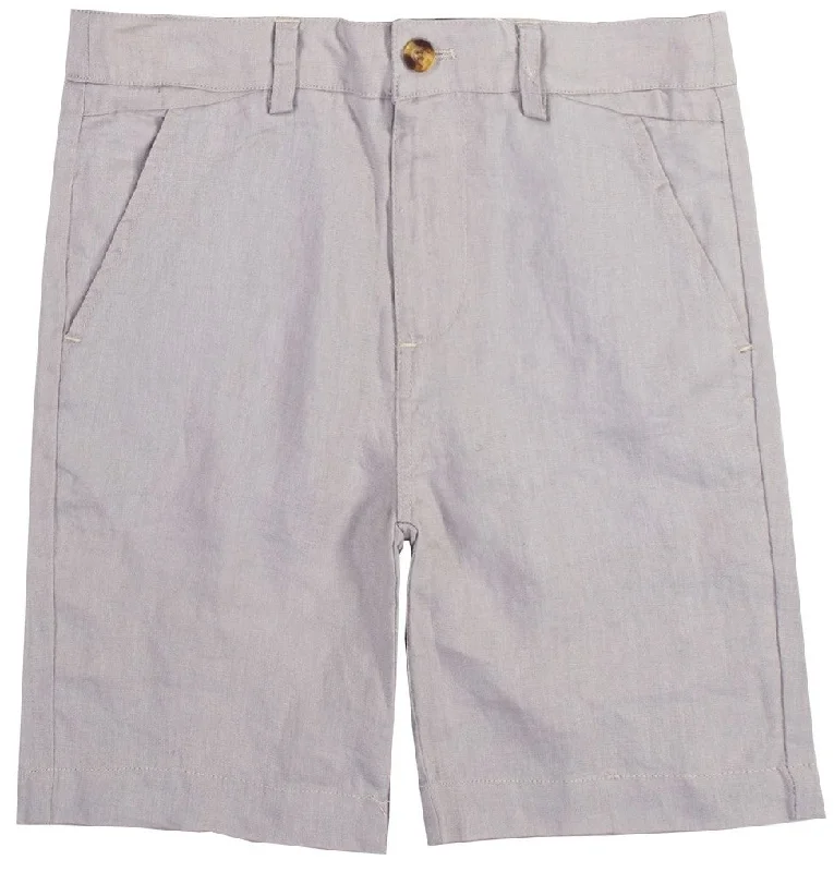 Men's button - fly denim work shorts for durability on the jobSO1077 Linen Gray