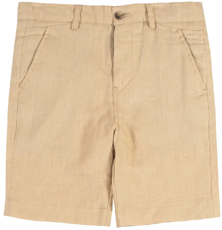 Men's adjustable - length convertible shorts for versatile useSO1077 Linen Tan